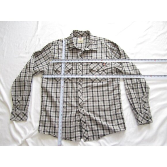 Men Dickies Plaid Button 100% Cotton Long Sleeve Shirt Sz 2XL (MT545) - Picture 2 of 7